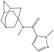 N-(1-adamantyl)-N,1-dimethyl-1H-pyrazole-5-carboxamide Structure