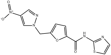 5-({4-nitro-1H-pyrazol-1-yl}methyl)-N-(1,3-thiazol-2-yl)-2-furamide,515832-70-9,结构式