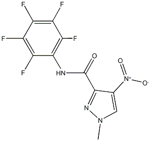 4-nitro-1-methyl-N-(2,3,4,5,6-pentafluorophenyl)-1H-pyrazole-3-carboxamide,515832-72-1,结构式