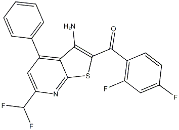 [3-amino-6-(difluoromethyl)-4-phenylthieno[2,3-b]pyridin-2-yl](2,4-difluorophenyl)methanone|