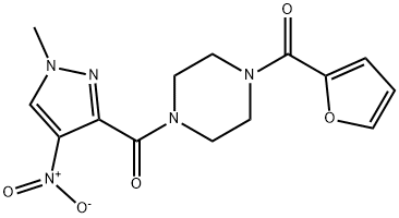 1-(2-furoyl)-4-({4-nitro-1-methyl-1H-pyrazol-3-yl}carbonyl)piperazine|