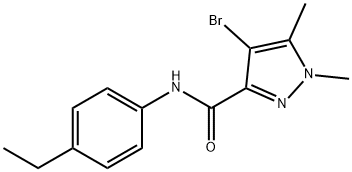 4-bromo-N-(4-ethylphenyl)-1,5-dimethyl-1H-pyrazole-3-carboxamide Structure