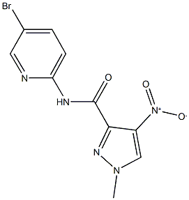 N-(5-bromo-2-pyridinyl)-4-nitro-1-methyl-1H-pyrazole-3-carboxamide Structure