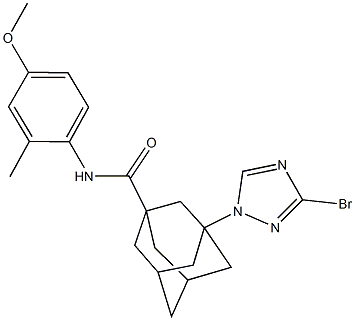 3-(3-bromo-1H-1,2,4-triazol-1-yl)-N-(4-methoxy-2-methylphenyl)-1-adamantanecarboxamide Structure