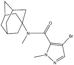 N-(1-adamantyl)-4-bromo-N,1-dimethyl-1H-pyrazole-5-carboxamide,515847-51-5,结构式