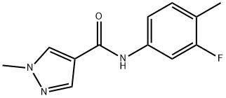 N-(3-fluoro-4-methylphenyl)-1-methyl-1H-pyrazole-4-carboxamide Structure