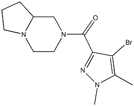 2-[(4-bromo-1,5-dimethyl-1H-pyrazol-3-yl)carbonyl]octahydropyrrolo[1,2-a]pyrazine|