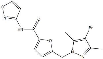 515848-53-0 5-[(4-bromo-3,5-dimethyl-1H-pyrazol-1-yl)methyl]-N-(3-isoxazolyl)-2-furamide