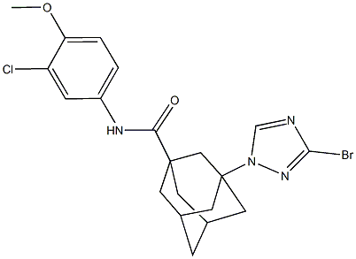 515848-67-6 3-(3-bromo-1H-1,2,4-triazol-1-yl)-N-(3-chloro-4-methoxyphenyl)-1-adamantanecarboxamide