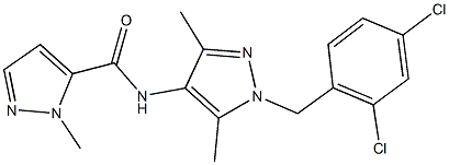N-[1-(2,4-dichlorobenzyl)-3,5-dimethyl-1H-pyrazol-4-yl]-1-methyl-1H-pyrazole-5-carboxamide Struktur