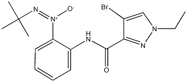 4-bromo-N-[2-(tert-butyl-NON-azoxy)phenyl]-1-ethyl-1H-pyrazole-3-carboxamide Structure