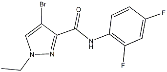 4-bromo-N-(2,4-difluorophenyl)-1-ethyl-1H-pyrazole-3-carboxamide Struktur