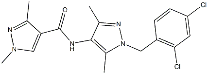 N-[1-(2,4-dichlorobenzyl)-3,5-dimethyl-1H-pyrazol-4-yl]-1,3-dimethyl-1H-pyrazole-4-carboxamide Structure