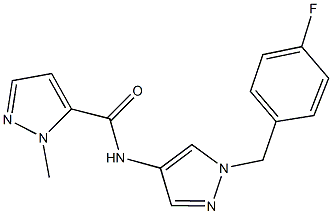 N-[1-(4-fluorobenzyl)-1H-pyrazol-4-yl]-1-methyl-1H-pyrazole-5-carboxamide Struktur