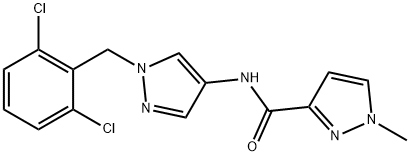 N-[1-(2,6-dichlorobenzyl)-1H-pyrazol-4-yl]-1-methyl-1H-pyrazole-3-carboxamide Structure