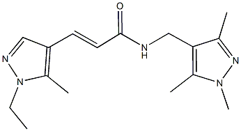 3-(1-ethyl-5-methyl-1H-pyrazol-4-yl)-N-[(1,3,5-trimethyl-1H-pyrazol-4-yl)methyl]acrylamide 结构式