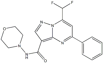 7-(difluoromethyl)-N-(4-morpholinyl)-5-phenylpyrazolo[1,5-a]pyrimidine-3-carboxamide,515849-81-7,结构式