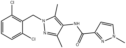 N-[1-(2,6-dichlorobenzyl)-3,5-dimethyl-1H-pyrazol-4-yl]-1-methyl-1H-pyrazole-3-carboxamide Structure