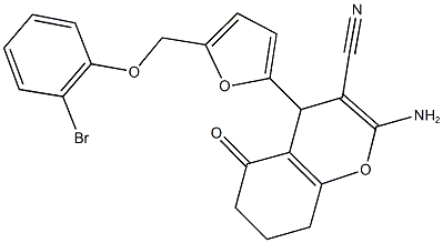 2-amino-4-{5-[(2-bromophenoxy)methyl]-2-furyl}-5-oxo-5,6,7,8-tetrahydro-4H-chromene-3-carbonitrile|