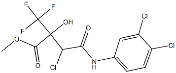 methyl 3-chloro-4-(3,4-dichloroanilino)-2-hydroxy-4-oxo-2-(trifluoromethyl)butanoate 结构式