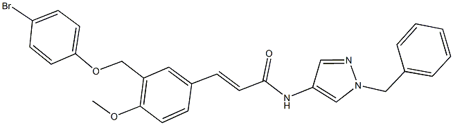 N-(1-benzyl-1H-pyrazol-4-yl)-3-{3-[(4-bromophenoxy)methyl]-4-methoxyphenyl}acrylamide|