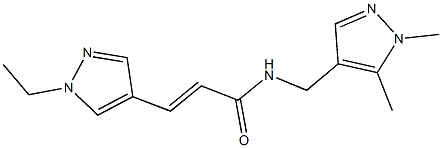 N-[(1,5-dimethyl-1H-pyrazol-4-yl)methyl]-3-(1-ethyl-1H-pyrazol-4-yl)acrylamide Structure