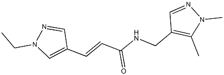 N-[(1,5-dimethyl-1H-pyrazol-4-yl)methyl]-3-(1-ethyl-1H-pyrazol-4-yl)acrylamide|