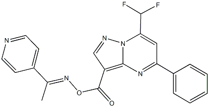 1-(4-pyridinyl)ethanone O-{[7-(difluoromethyl)-5-phenylpyrazolo[1,5-a]pyrimidin-3-yl]carbonyl}oxime 结构式