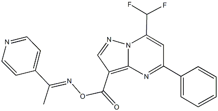 1-(4-pyridinyl)ethanone O-{[7-(difluoromethyl)-5-phenylpyrazolo[1,5-a]pyrimidin-3-yl]carbonyl}oxime|