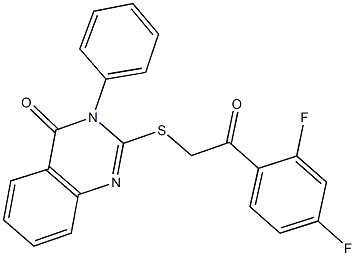 2-{[2-(2,4-difluorophenyl)-2-oxoethyl]sulfanyl}-3-phenyl-4(3H)-quinazolinone Structure