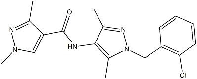 N-[1-(2-chlorobenzyl)-3,5-dimethyl-1H-pyrazol-4-yl]-1,3-dimethyl-1H-pyrazole-4-carboxamide Structure