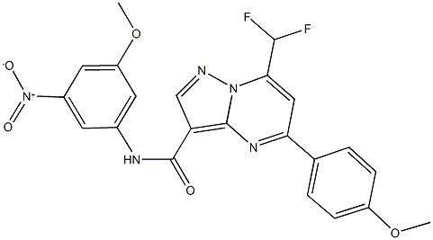 7-(difluoromethyl)-N-{3-nitro-5-methoxyphenyl}-5-(4-methoxyphenyl)pyrazolo[1,5-a]pyrimidine-3-carboxamide Structure