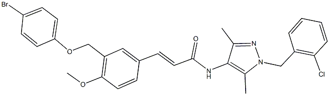 515858-71-6 3-{3-[(4-bromophenoxy)methyl]-4-methoxyphenyl}-N-[1-(2-chlorobenzyl)-3,5-dimethyl-1H-pyrazol-4-yl]acrylamide