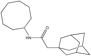 2-(1-adamantyl)-N-cyclooctylacetamide Struktur