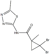 2,2-dibromo-1-methyl-N-(5-methyl-1,3,4-thiadiazol-2-yl)cyclopropanecarboxamide Structure