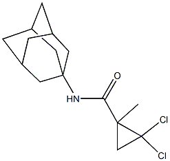 N-(1-adamantyl)-2,2-dichloro-1-methylcyclopropanecarboxamide 结构式