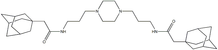 2-(1-adamantyl)-N-[3-(4-{3-[(1-adamantylacetyl)amino]propyl}-1-piperazinyl)propyl]acetamide Structure