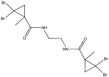 2,2-dibromo-N-(2-{[(2,2-dibromo-1-methylcyclopropyl)carbonyl]amino}ethyl)-1-methylcyclopropanecarboxamide 化学構造式