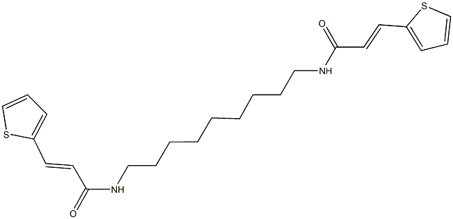 3-(2-thienyl)-N-(9-{[3-(2-thienyl)acryloyl]amino}nonyl)acrylamide Structure