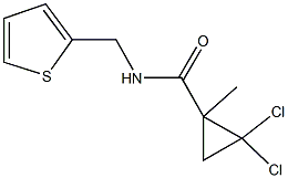 2,2-dichloro-1-methyl-N-(2-thienylmethyl)cyclopropanecarboxamide 化学構造式