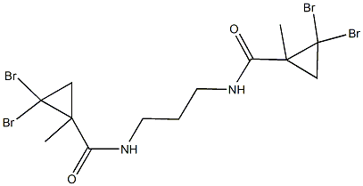 2,2-dibromo-N-(3-{[(2,2-dibromo-1-methylcyclopropyl)carbonyl]amino}propyl)-1-methylcyclopropanecarboxamide Struktur