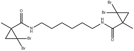 2,2-dibromo-N-(6-{[(2,2-dibromo-1-methylcyclopropyl)carbonyl]amino}hexyl)-1-methylcyclopropanecarboxamide,515860-29-4,结构式
