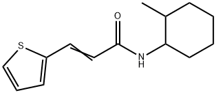 N-(2-methylcyclohexyl)-3-(2-thienyl)acrylamide Structure