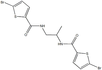 5-bromo-N-(2-{[(5-bromo-2-thienyl)carbonyl]amino}-1-methylethyl)-2-thiophenecarboxamide Structure