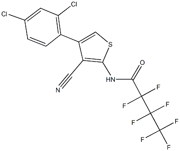 N-[3-cyano-4-(2,4-dichlorophenyl)-2-thienyl]-2,2,3,3,4,4,4-heptafluorobutanamide Structure