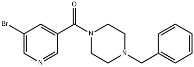 1-benzyl-4-[(5-bromo-3-pyridinyl)carbonyl]piperazine Structure