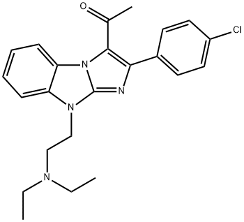 1-{2-(4-chlorophenyl)-9-[2-(diethylamino)ethyl]-9H-imidazo[1,2-a]benzimidazol-3-yl}ethanone,515867-19-3,结构式