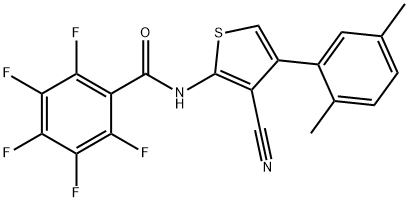 N-[3-cyano-4-(2,5-dimethylphenyl)-2-thienyl]-2,3,4,5,6-pentafluorobenzamide Structure