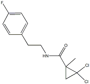 2,2-dichloro-N-[2-(4-fluorophenyl)ethyl]-1-methylcyclopropanecarboxamide Structure