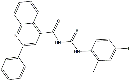 N-(4-iodo-2-methylphenyl)-N'-[(2-phenyl-4-quinolinyl)carbonyl]thiourea 结构式